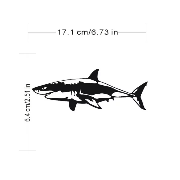 Customizable Great White Shark Vinyl Car Decal - Image 3