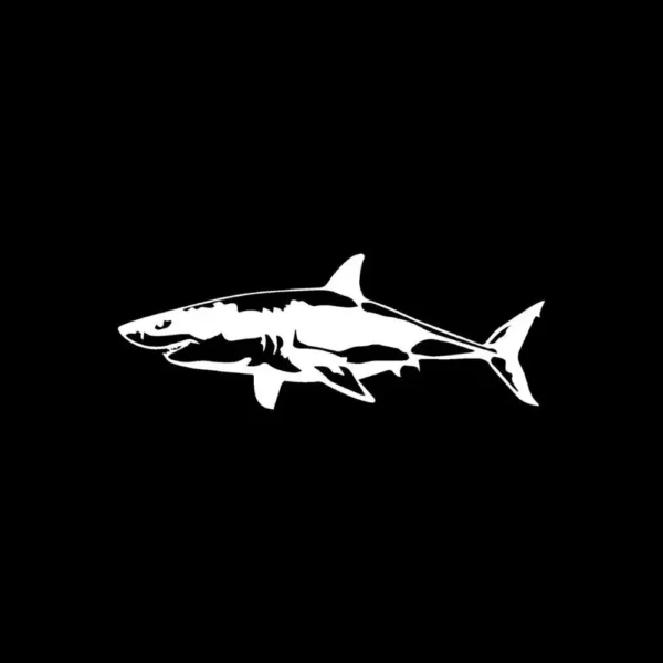 Customizable Great White Shark Vinyl Car Decal - Image 7