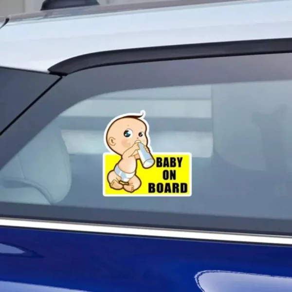 Reflective Baby On Board Safety Sticker for Cars - Image 3