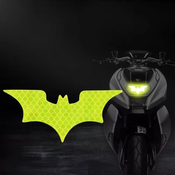 Bat Shape Reflective Safety Stickers for Vehicles & Helmets