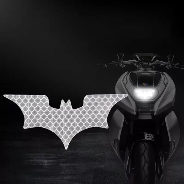 Bat Shape Reflective Safety Stickers for Vehicles & Helmets