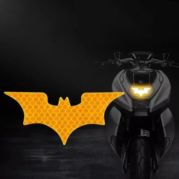 Bat Shape Reflective Safety Stickers for Vehicles & Helmets - Image 6