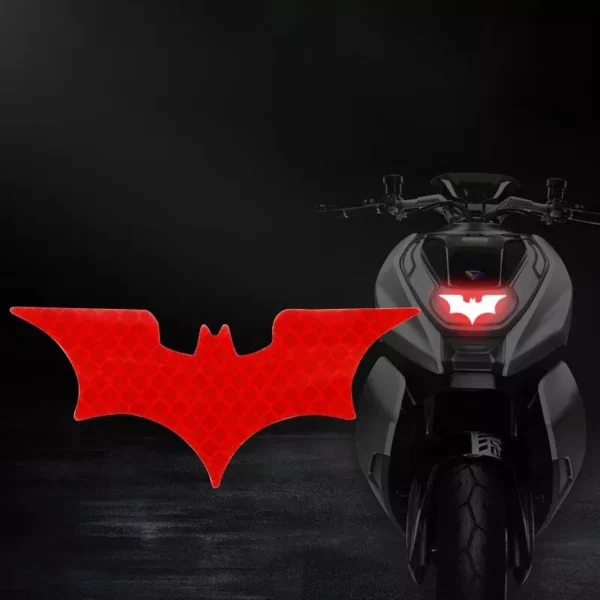 Bat Shape Reflective Safety Stickers for Vehicles & Helmets