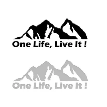Universal ‘One Life Live It’ Off-Road Car Sticker – Mountain Silhouette Decal for All Vehicles