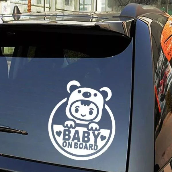 Reflective ‘Baby on Board’ Vinyl Car Decal