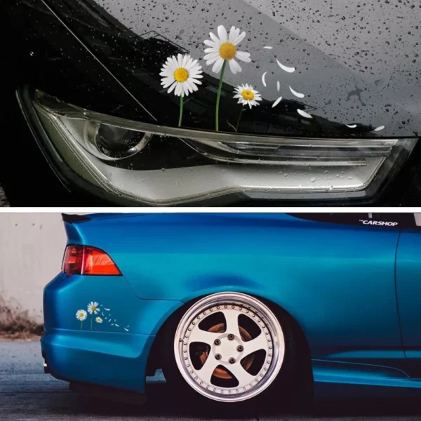 Waterproof Flower Vinyl Car Decal Set - Image 3