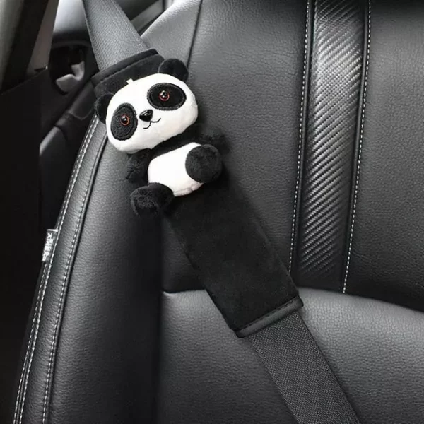 Panda Seatbelt Cushion: Plush Auto Shoulder Strap Protector for Kids - Image 2