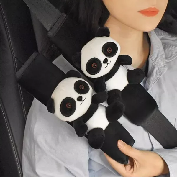 Panda Seatbelt Cushion: Plush Auto Shoulder Strap Protector for Kids - Image 4