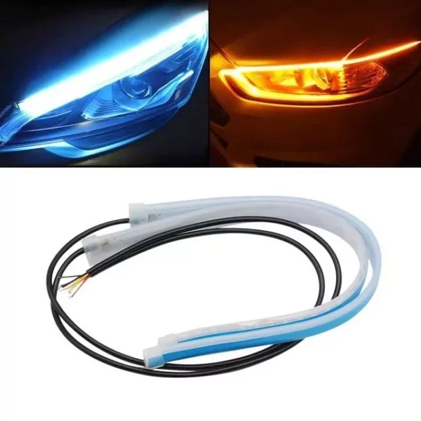 Ultra-thin LED Car Daytime Running Lights with Flexible Turn Signal