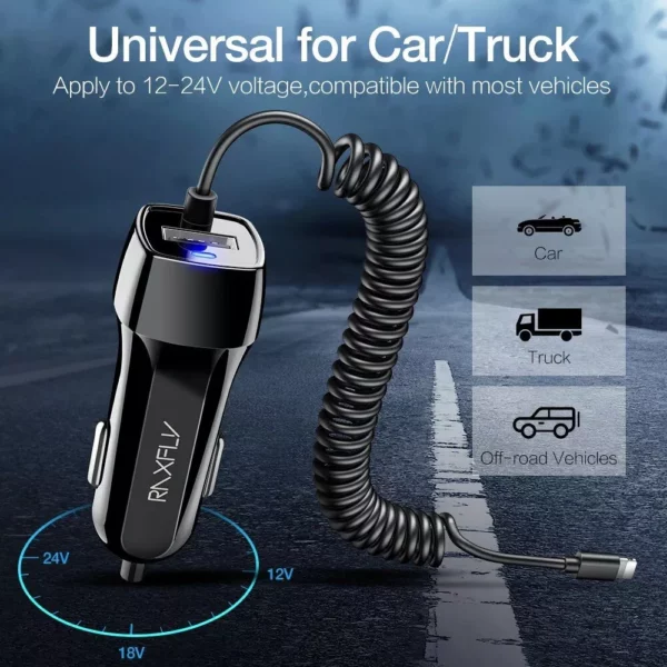 Universal Car USB Charger with Quick Charge