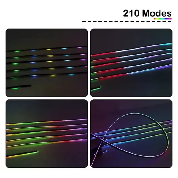 Universal 18-in-1 LED Car Ambient Light Strips with App Control - Image 3