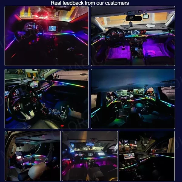 Universal 18-in-1 LED Car Ambient Light Strips with App Control - Image 6