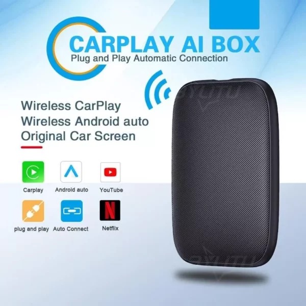 2023 Universal Car Wired to Wireless CarPlay Adapter with Android Auto, Netflix & YouTube