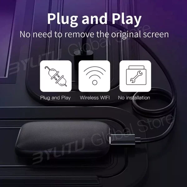 2023 Universal Car Wired to Wireless CarPlay Adapter with Android Auto, Netflix & YouTube
