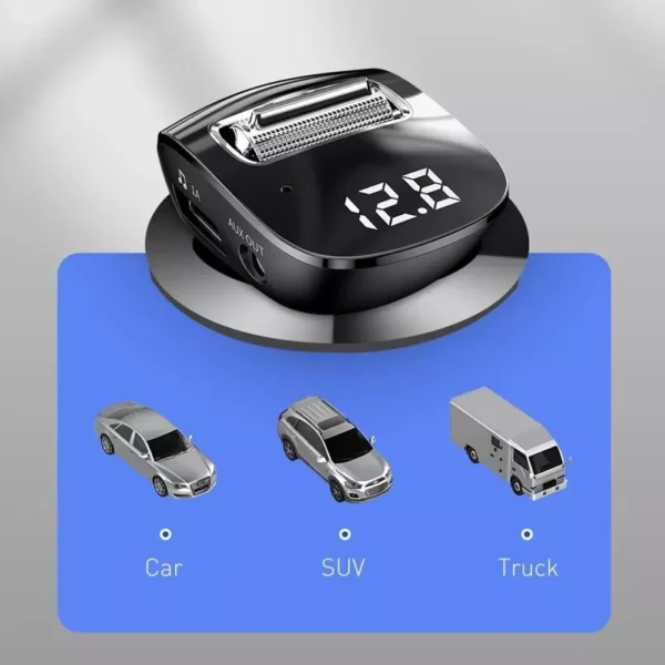Bluetooth 5.0 Car FM Transmitter with Dual USB Charger & MP3 Player