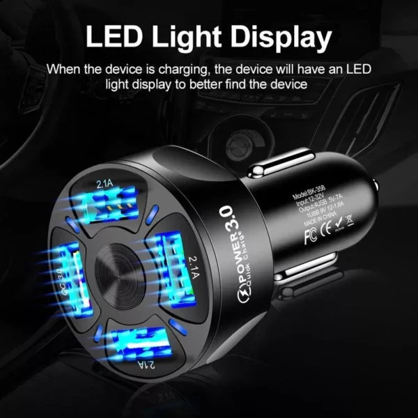 48W Quick Charge Car USB Charger