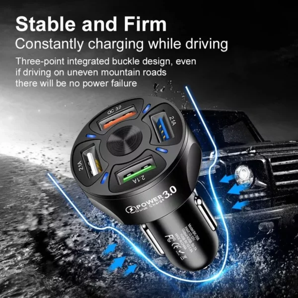 48W Quick Charge Car USB Charger