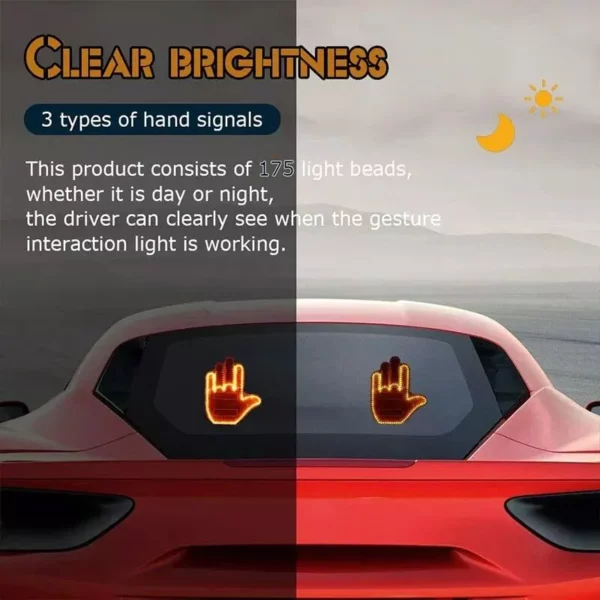 Universal LED Car Gesture Light with Remote - Image 7