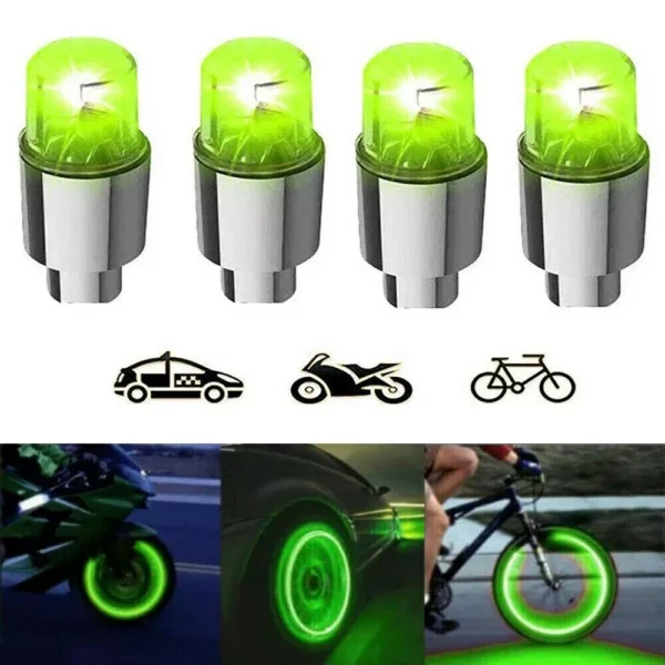 LED Wheel Light Caps for Bikes, Cars & Motorcycles