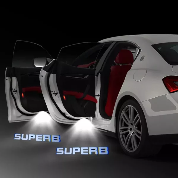 LED Car Door Welcome Projector Light for Skoda Superb (2009-2018)