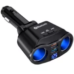 Dual USB Car Charger with LCD Display & Bluetooth FM Transmitter