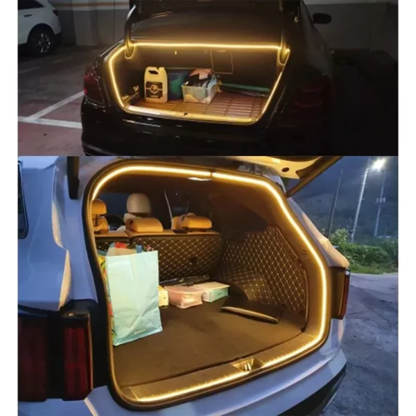 12V Universal 5M LED Ambient Lighting Strip for Car Trunks & Outdoors