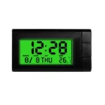 Digital Car Thermometer & Clock with Luminous LCD Display