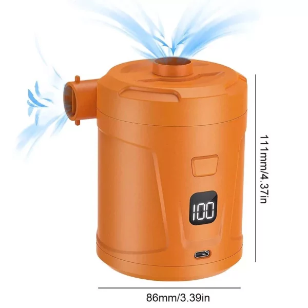 USB Rechargeable Portable Air Pump with 4 Nozzles - Image 2