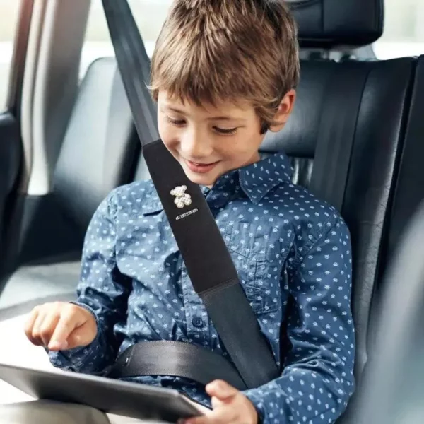 Plush Cartoon Bear Car Seat Belt Shoulder Pad – Comfort & Style for Your Drive
