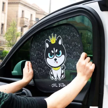 Adorable Animal Cartoon Car Window Sunshades – 2PCS, Universal Fit, Anti-UV, Privacy Protection