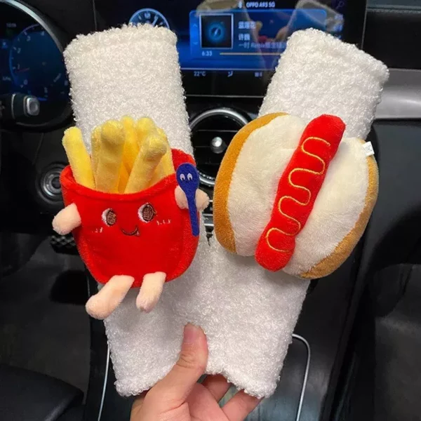 Plush Cartoon Car Seatbelt Covers for Kids