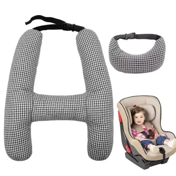 Comfort Kid & Adult Car Seat Neck Support Pillow – H-Shape Travel Cushion for Safe, Cozy Journeys