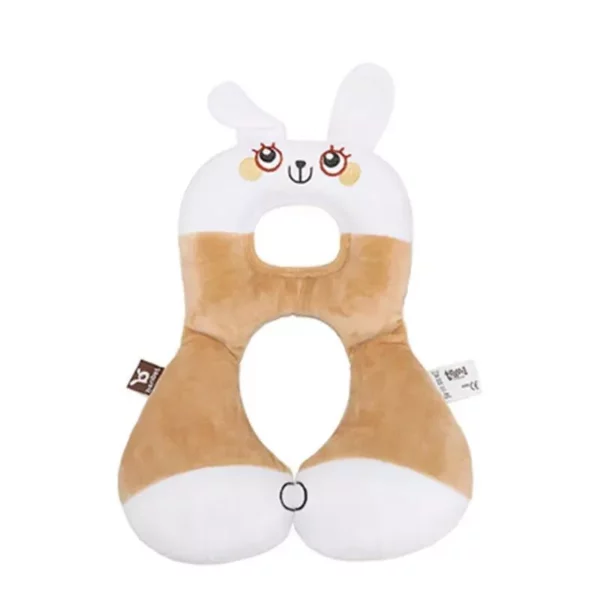 Kids' Cartoon Animal U-Shaped Neck Pillow - Comfort & Protection for Car Travels - Image 3