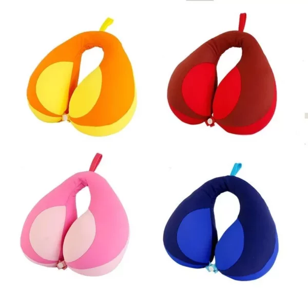 Children's U-Shaped Travel Neck Pillow with Contrast Color Splicing - Image 3