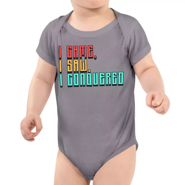 I Came I Saw I Conquered Baby Jersey Onesie - Cool Baby Bodysuit - Best Selling Baby One-Piece