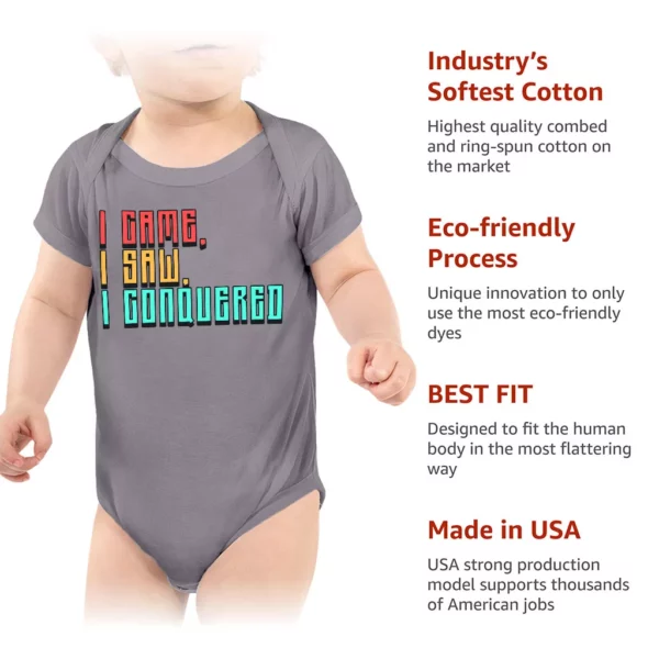 I Came I Saw I Conquered Baby Jersey Onesie – Cool Baby Bodysuit – Best Selling Baby One-Piece