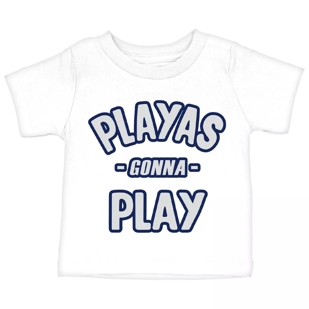 Playas Gonna Play Baby Jersey T-Shirt – Funny Baby T-Shirt – Themed T-Shirt for Babies