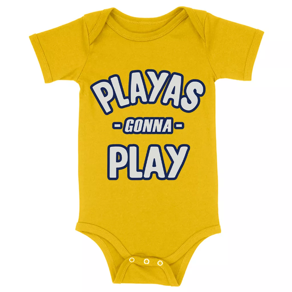 Playas Gonna Play Baby Jersey Onesie – Funny Baby Bodysuit – Themed Baby One-Piece