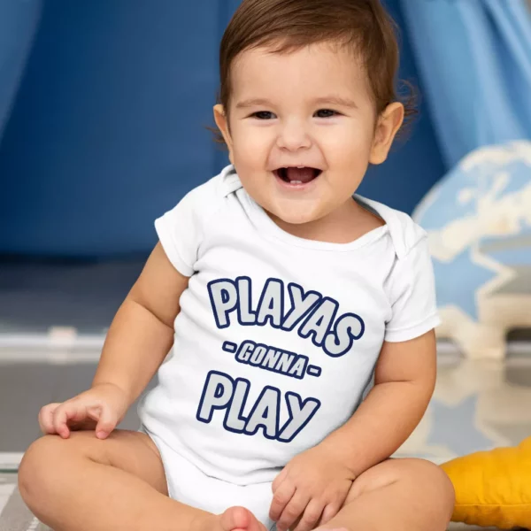 Playas Gonna Play Baby Jersey Onesie – Funny Baby Bodysuit – Themed Baby One-Piece