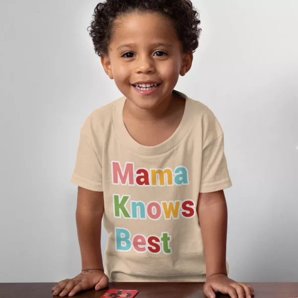 Mama Knows Best Toddler T-Shirt – Colorful Kids’ T-Shirt – Cute Tee Shirt for Toddler