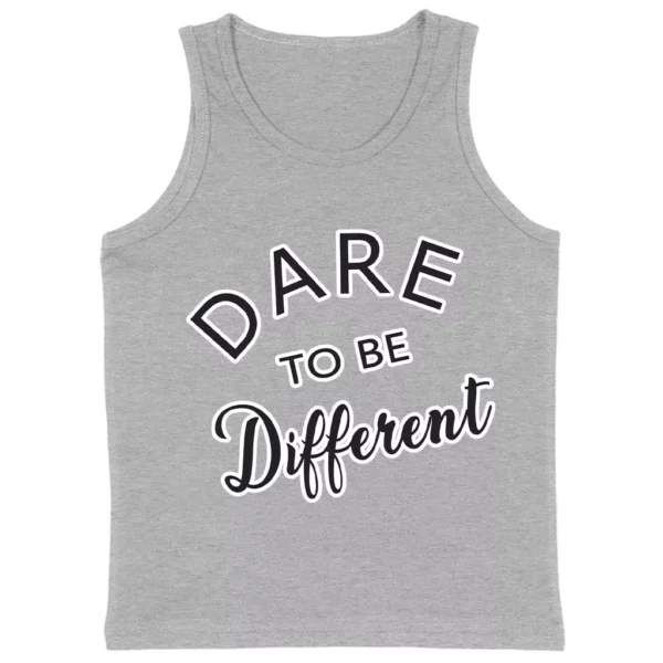 Dare to Be Different Kids’ Jersey Tank – Cool Sleeveless T-Shirt – Graphic Kids’ Tank Top