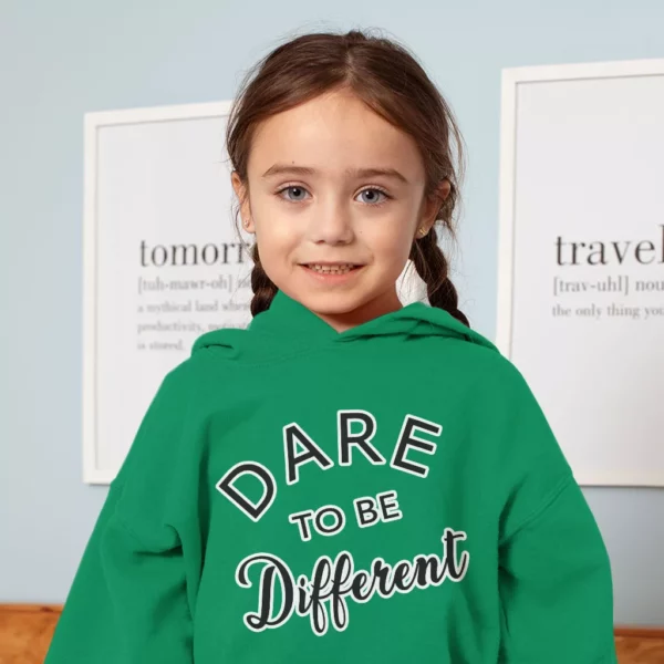 Dare to Be Different Toddler Hoodie – Cool Toddler Hooded Sweatshirt – Graphic Kids’ Hoodie
