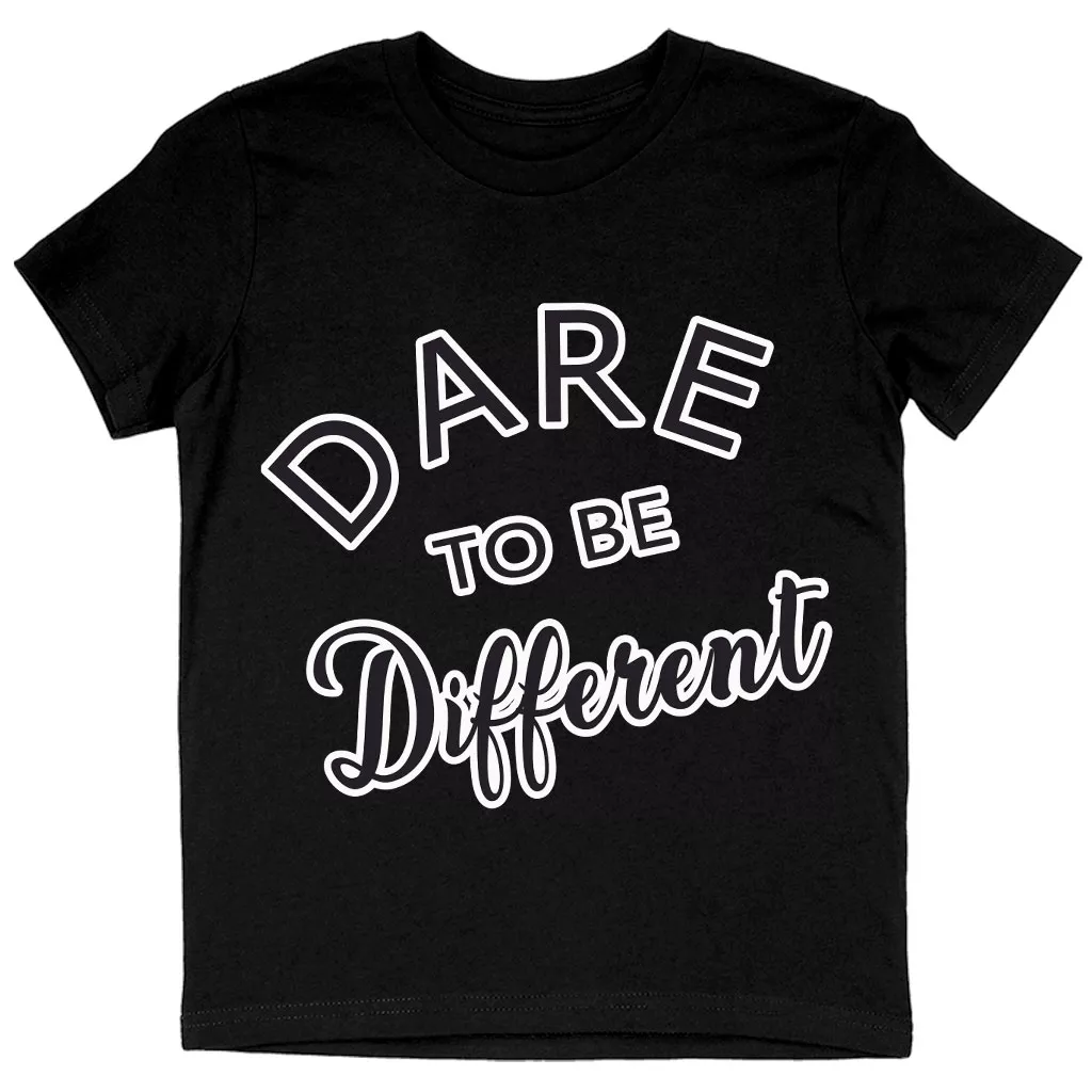 Dare to Be Different Kids’ T-Shirt – Cool T-Shirt – Graphic Tee Shirt for Kids