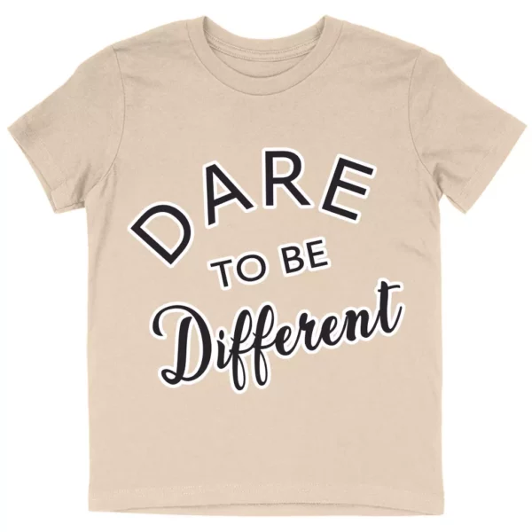 Dare to Be Different Kids’ T-Shirt – Cool T-Shirt – Graphic Tee Shirt for Kids