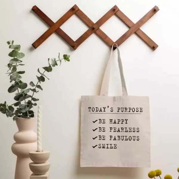 Today’s Purpose Small Tote Bag – Quote Shopping Bag – Graphic Tote Bag