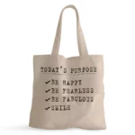 Today's Purpose Small Tote Bag - Quote Shopping Bag - Graphic Tote Bag