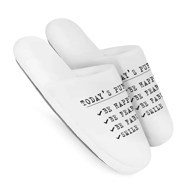 Today’s Purpose Memory Foam Slippers – Quote Slippers – Graphic Slippers