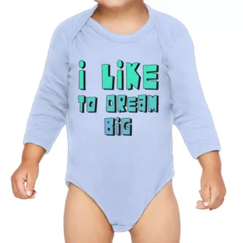 Dream Lover Baby Long Sleeve Onesie – Text Design Baby Long Sleeve Bodysuit – Printed Baby One-Piece
