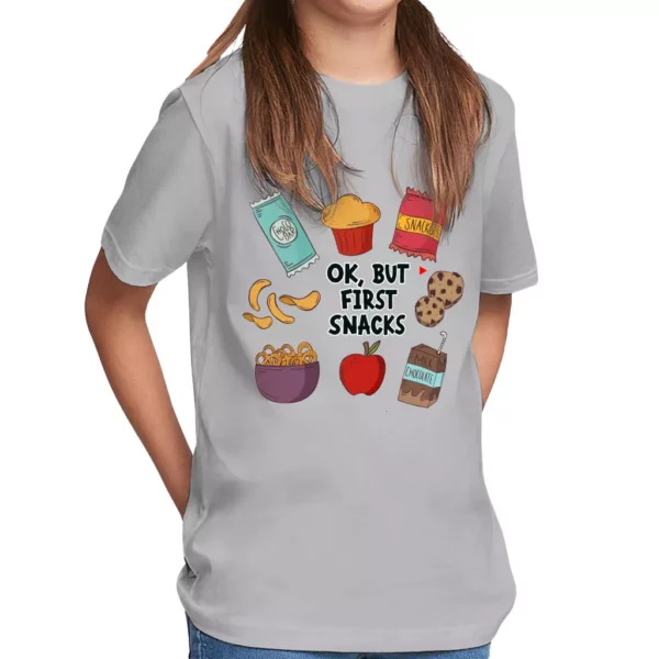 Snacks Kids’ Classic Fit T-Shirt – Graphic T-Shirt – Kawaii Classic Fit Tee