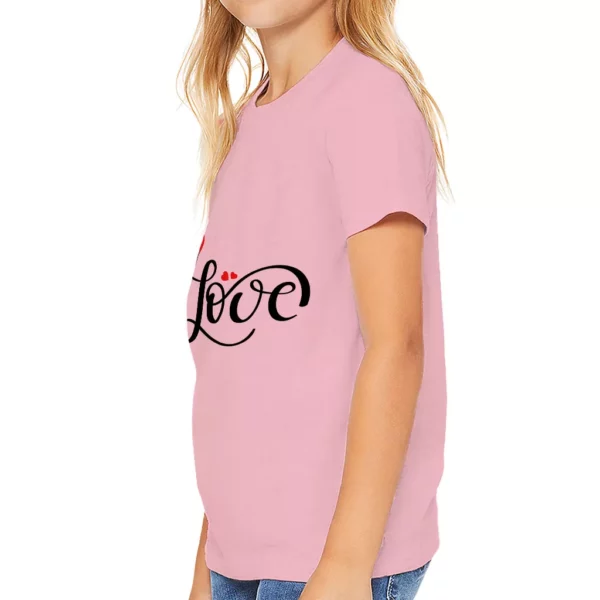 Love Kids’ T-Shirt – Heart Print T-Shirt – Cute Design Tee Shirt for Kids